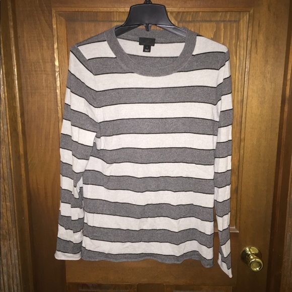 J Crew striped cashmere sweater